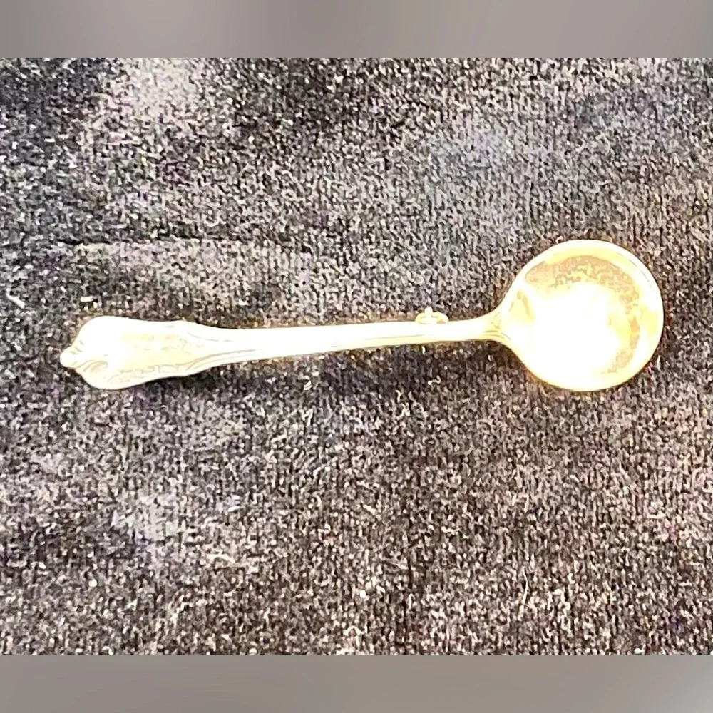 Vintage Wallace Sterling Silver Rose Point Spoon Brooch Pin - MCM Fine Jewelry